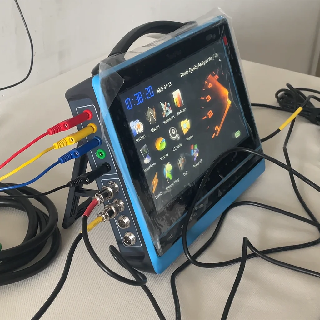 3 Phase Electronic Power Quality Analyzer IEC61000-4-30 Standard 10-900V Voltage Harmonic 10-inch LCD 1 Year Warranty 4