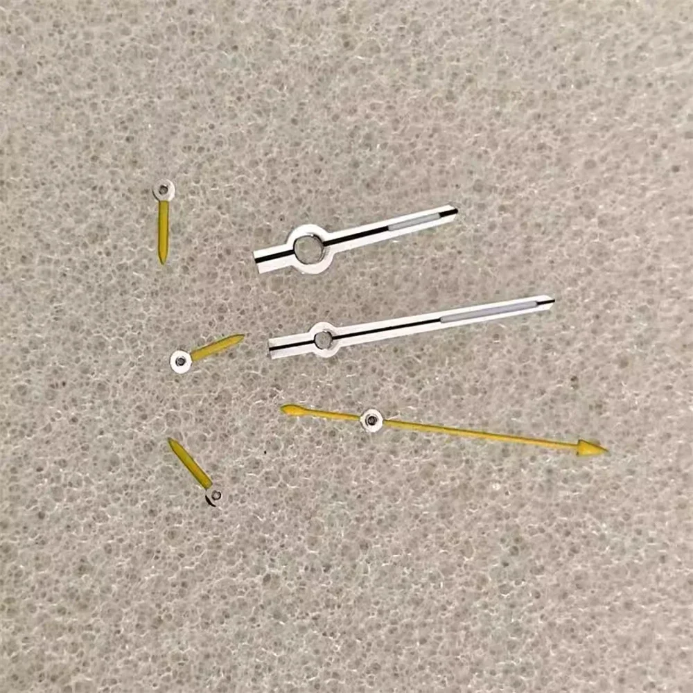 ساعة يد عالية الجودة لحركة VK63 مؤشرات زرقاء/أصفر/أحمر/أبيض مع 6 قطع/مجموعة مضيئة باللون الأخضر DIY TSL