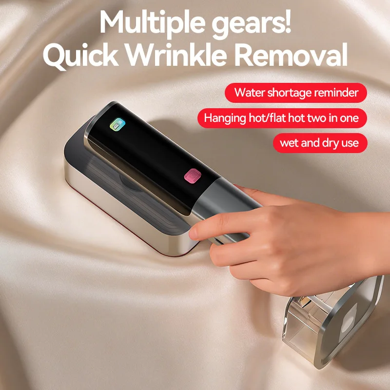 2 in 1 Steamer Iron for Clothes 1100W Handheld Garment Steamer 220ML 15s Heat Up Digital Display Portable Travel Wrinkle Remover