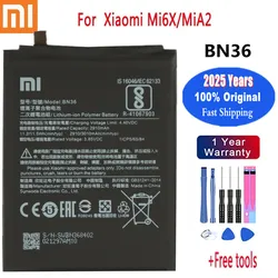 2024 anni BN36 Batteria originale per Xiaomi Mi 6X A2 Mi6X MiA2 3000mAh Batterie del telefono Bateria Spedizione veloce + Strumenti
