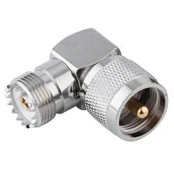 UHF SO239 Female To UHF PL259 Male Right Angle 90 Degree RF Connector