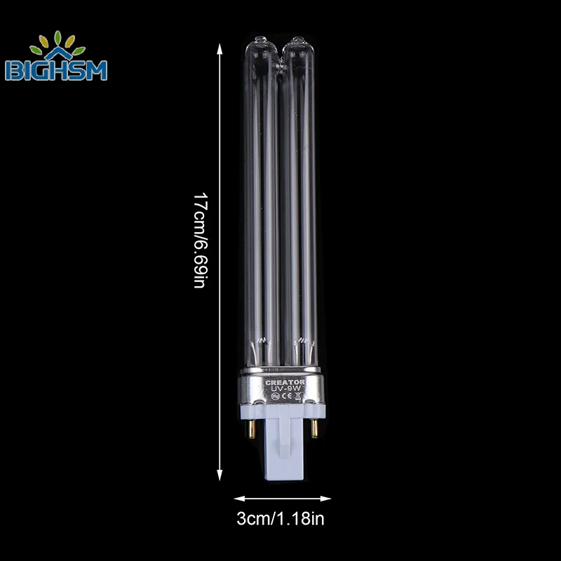 1 pz 9w sostituzione lampadina UV tubo di ricambio per Hw-303b 304b 404b Jup-01 filtro Uv Canister Cf400uv Cf500uv G23 2 Pin