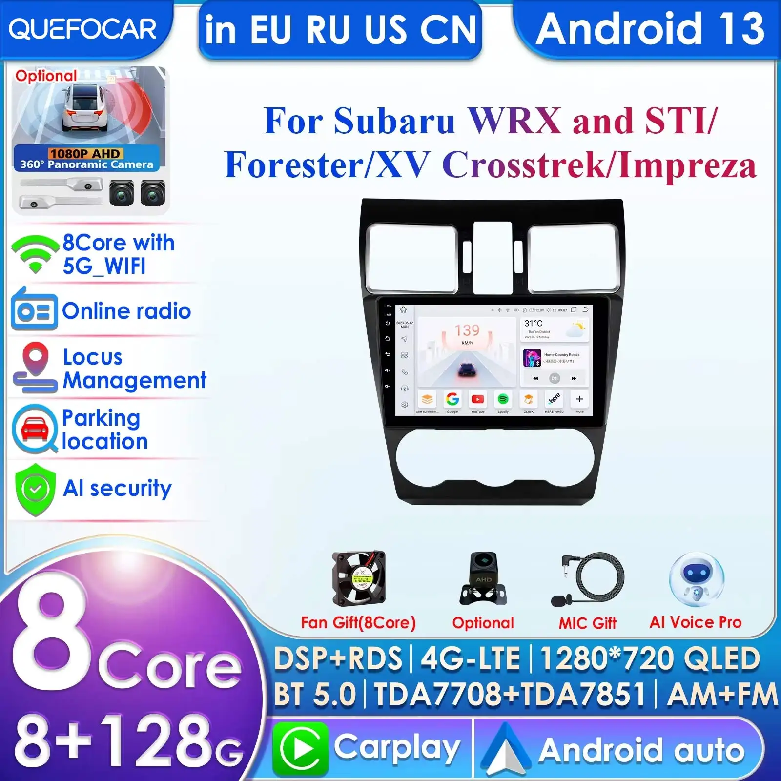 Carplay 4G 2 Din An…