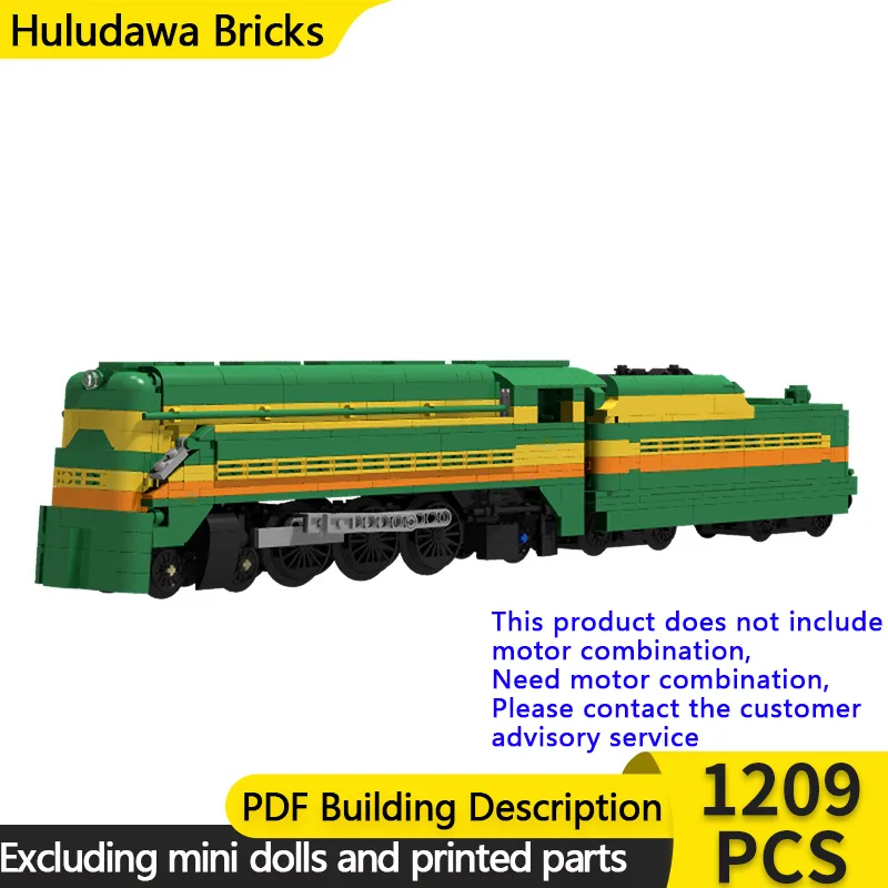 

City Car Model MOC Building Bricks P-1 4-6-2 Streamlined Train Modular Technology Gifts Holiday Assemble Children Toys Suit