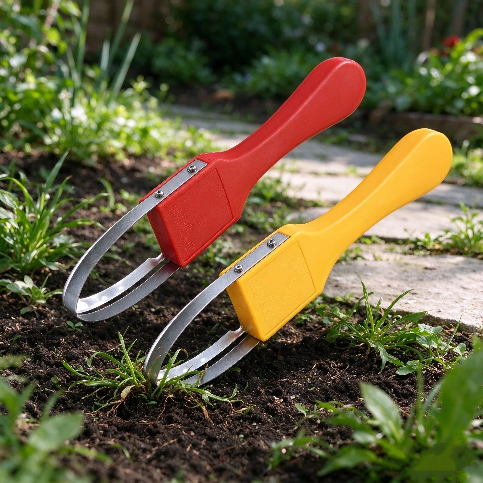 4/2 Pieces in Random Colors, Hand-Held Weed Remover, Gardening Tool, Steel Blade, Removes Weeds from the Root, Easy and Effortless