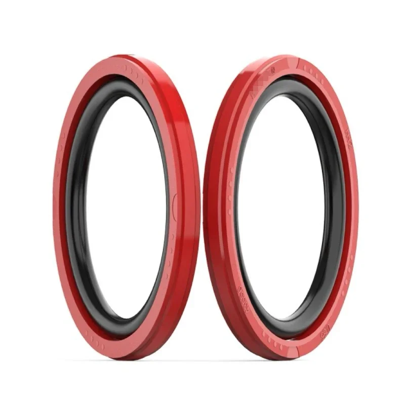 H754 Piston Rod Seal 6.3mm OD:50mm~125mm Double Acting Combination Oil Seal ISO7425-1 Standard Groove PU Sliding Ring+NBR O-ring
