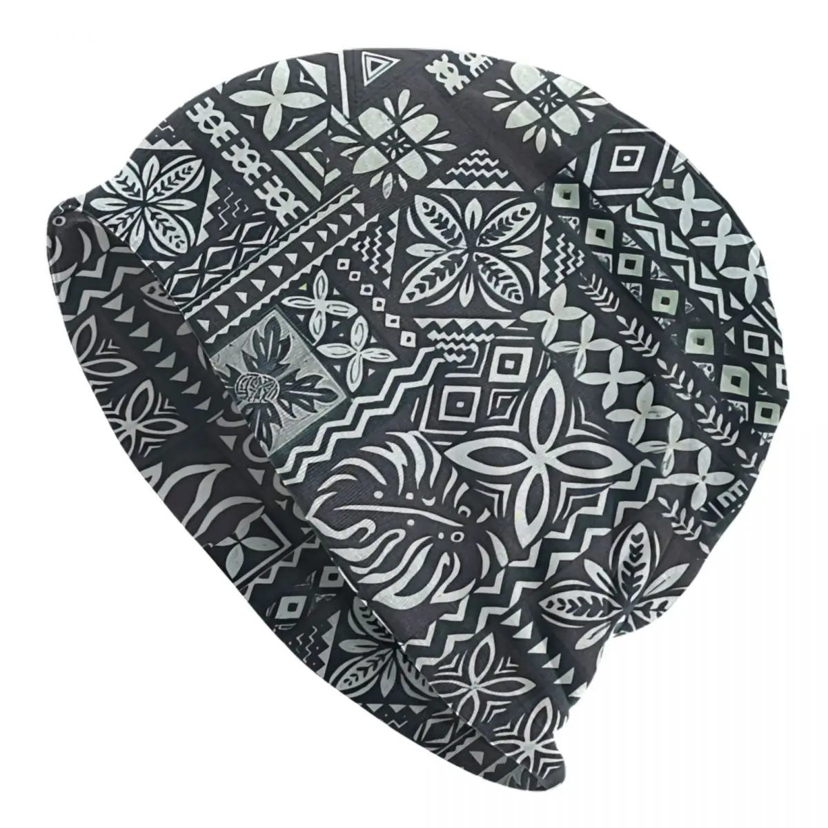 Hawaiian Breadfruit Tapa Bath Mat Spring Autumn Soft Hats Bonnet Sport Pullover Breathable Fitness Turban Warm Running