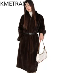Real Fur Coat Women Winter Mink Fur Jackets for Woman 2024 Fashion New in Outerwears Long Womans Clothing Fourrures Femmes