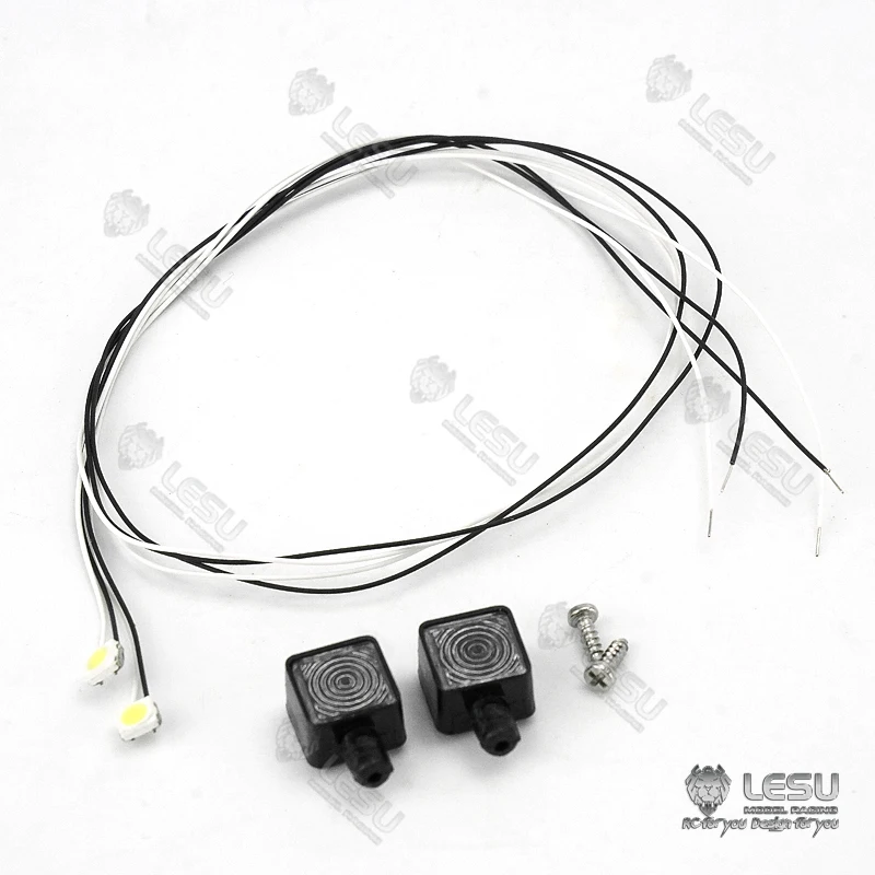 Para LESU Cab Led Spot Light Akcesoria samochodowe do ciągnika siodłowego 1/14 RC Tamiyay Zabawki zdalnie sterowane Wywrotka samochodowego Model TH02578