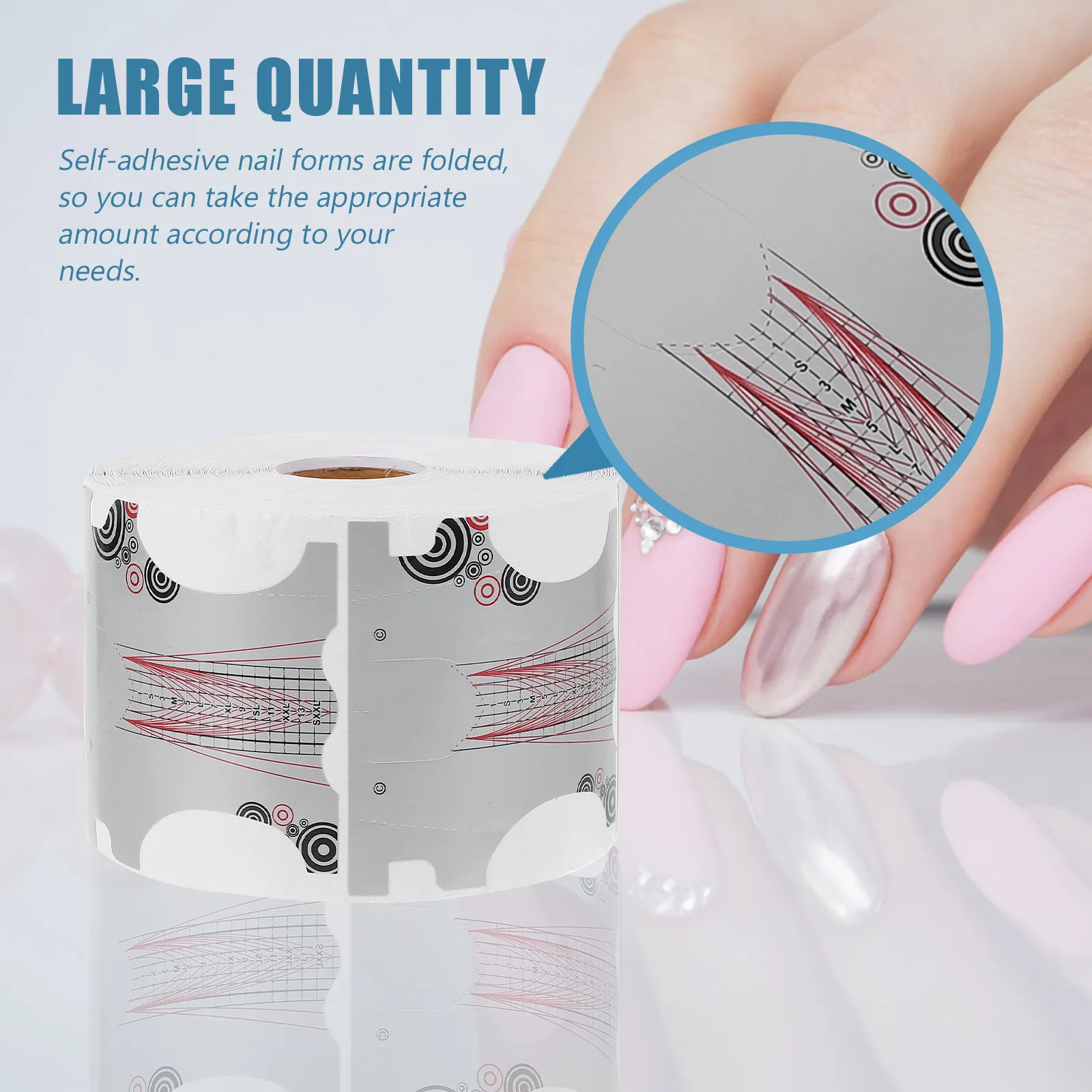 

Nail Paper Holder High Quality Manicure Tool Ideal for French Almond Nail Art Tips Phototherapy Crystal Supplies