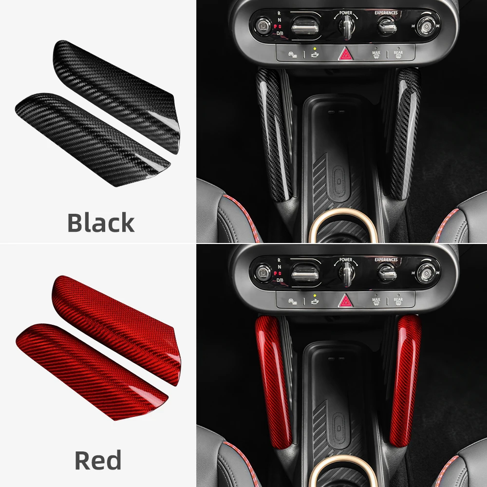 

Real Hard Carbon Fiber Sticker for Mini Cooper J01 EV E SE Electric 2024 Car Center Console Side Interior Accessories LHD RHD
