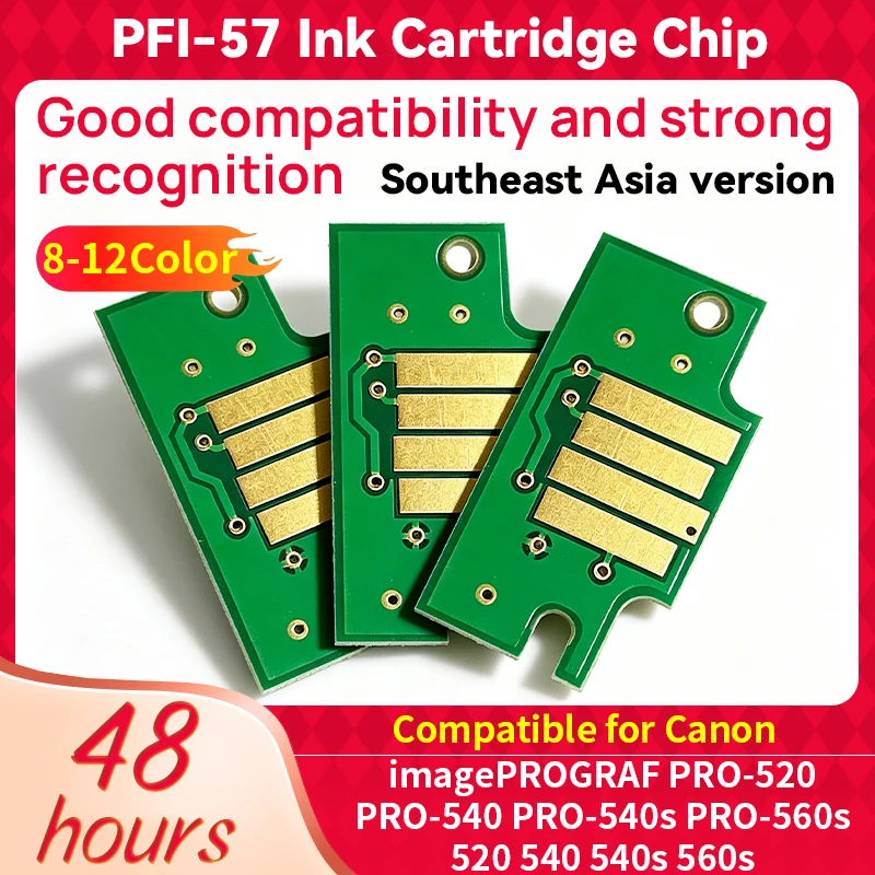 PFI-57 PFI57 PFI 57 One time Chip Compatible For Canon Pro520 Pro540 Pro540s pro560s pro521 561 541 printer