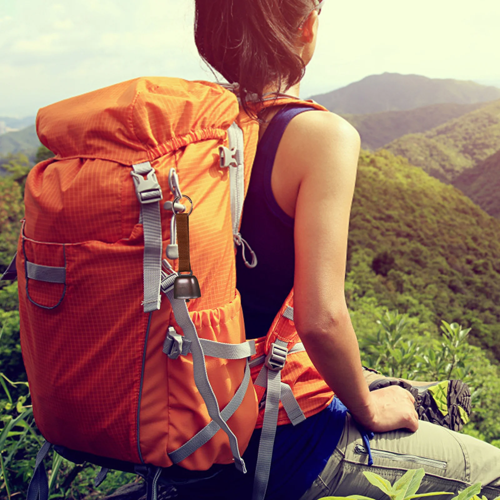 

2Pcs Bear Bell Loud Outdoor Bear Warning Bell Nylon Webbing Portable Lightweight for Mountain Climbing Hiking Wild Vegetables