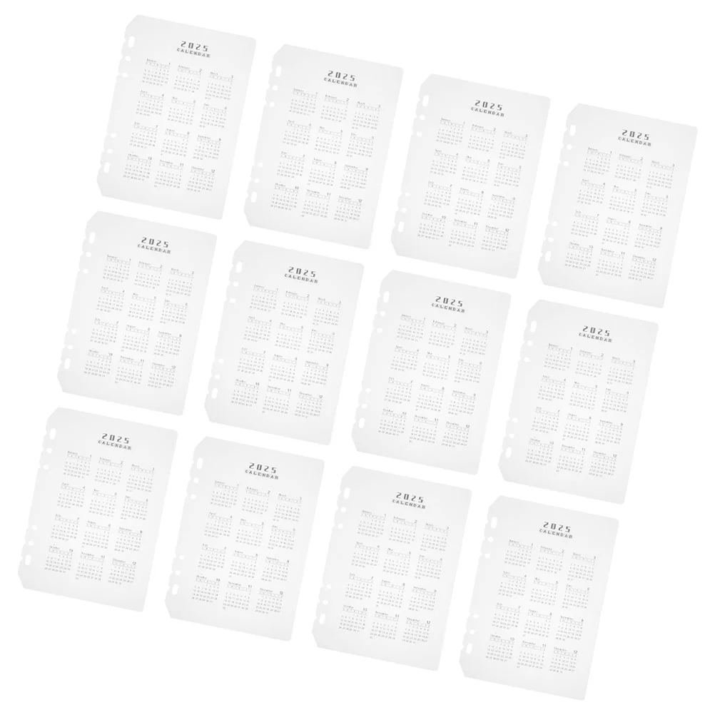 

12 Pcs Frosted Calendar Bezel Planner Accessories Inserts Detachable Transparent