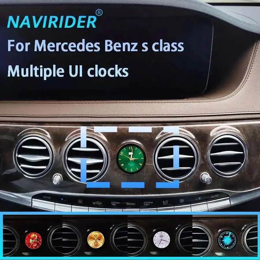New Upgrade LCD For Mercedes Benz S Class E Class Car Stopwatch Smart Clock Interior Dashboard Central Compass Electronic Meter