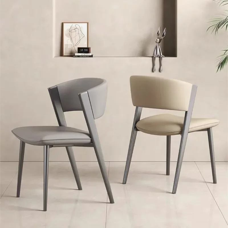 Italian Minimalist Light Luxury Cream Wind Dining Chair Modern Simple Household Designer Model Wabi Sabi Style Chair