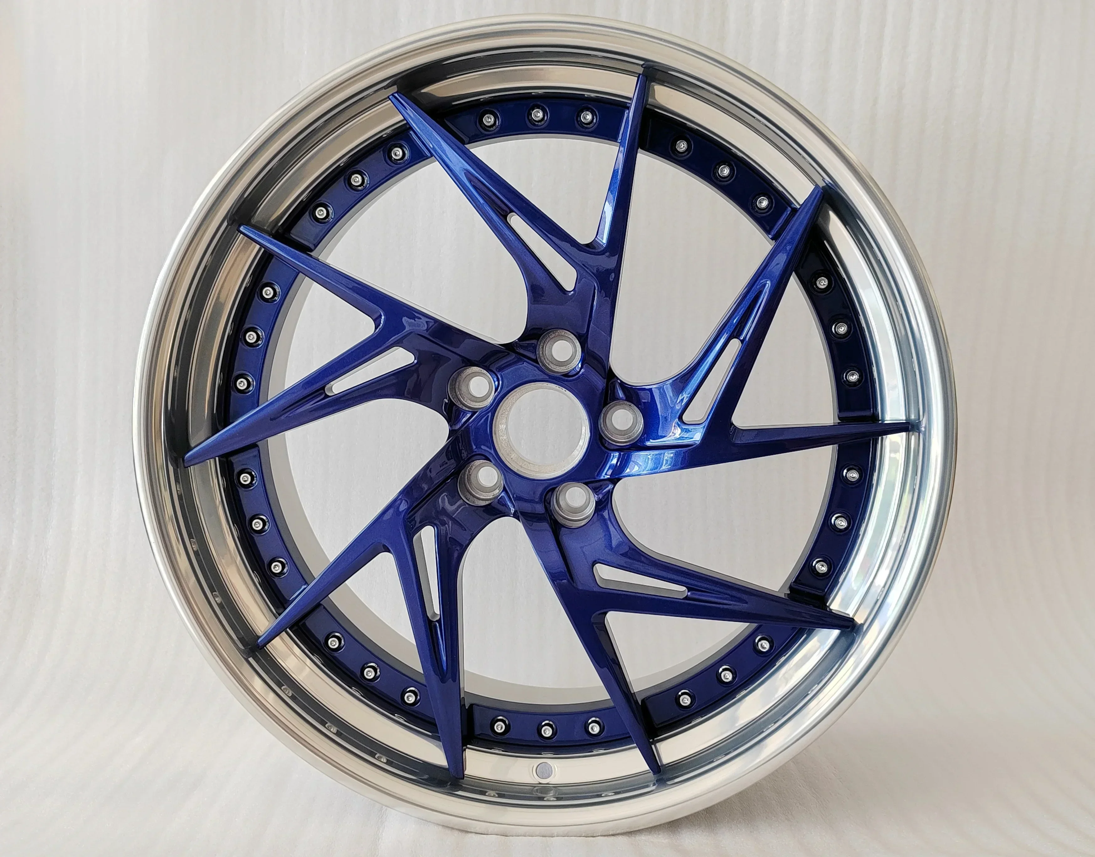 

SYAC Customized 4-pieces 18/19/20/21 inch PCD5x112/113/114 Forged aluminium alloy wheels matte blue passenger car rims
