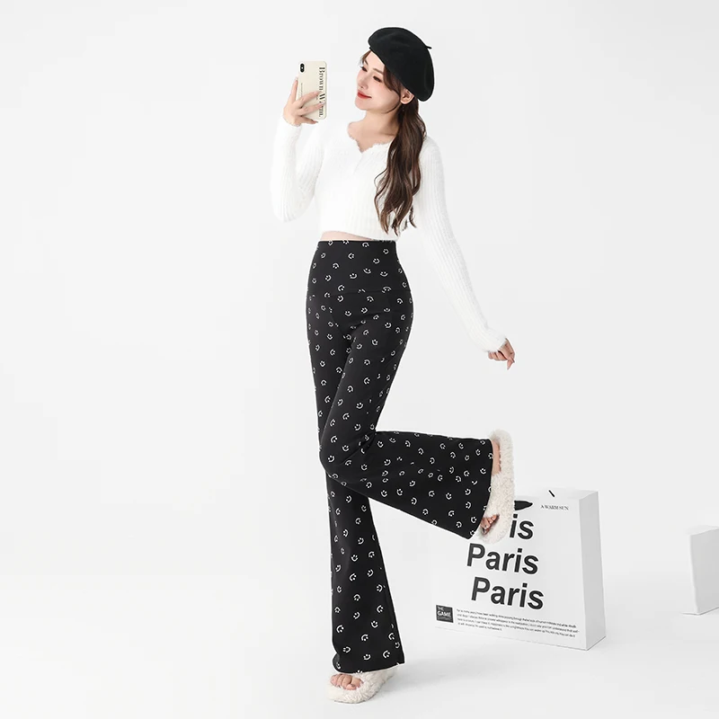 Pregnant Women's Bell-bottoms for Spring Summer 2026 Belly-supporting Smiling Face Slightly Flared Boot Cut Thin Maternity Pants - view 5