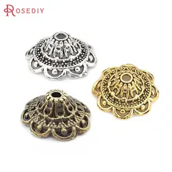 Antique Silver Vintage Style Zinc Alloy Big Beads Caps Tassel Caps Diy Jewelry Making Necklace Earrings Accessories for Women
