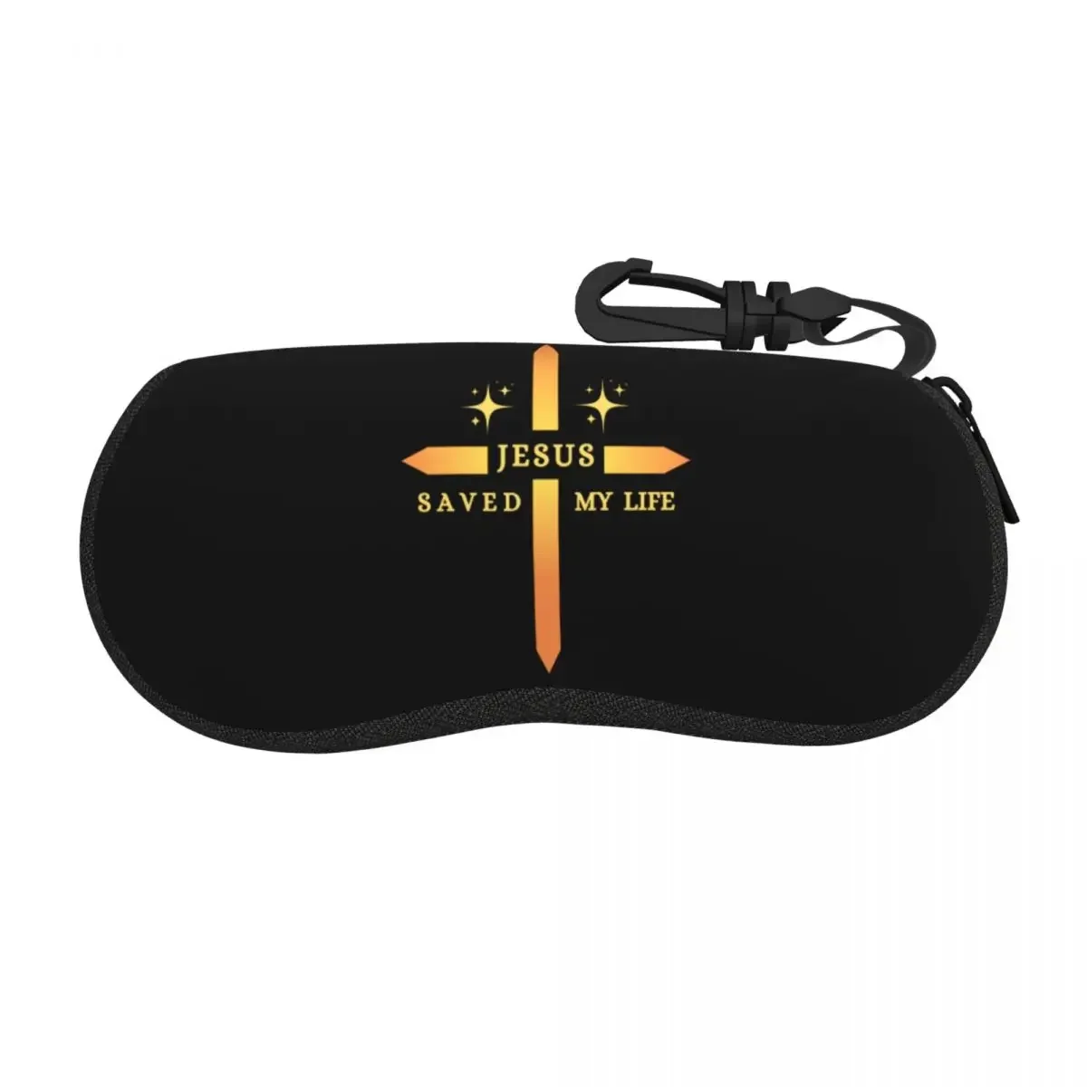 Custom Christian Jesus Saved My Life Sunglasses Soft Case Neoprene Zipper Shell Eyeglass Case Protective Box For Glasses