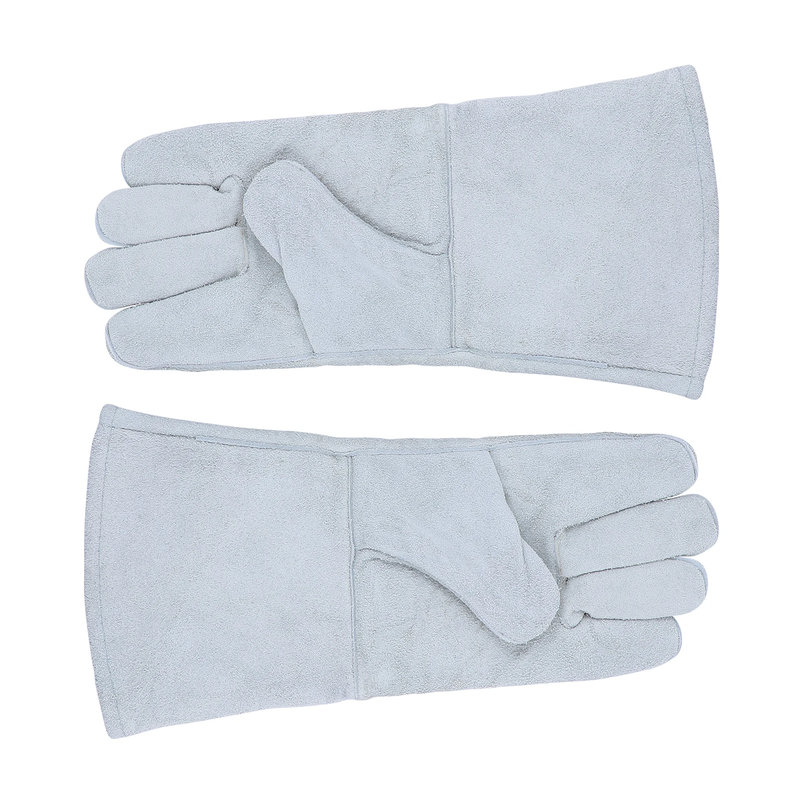 

Welder Gloves Heat Resistant Camping Genuine Cowhide Grey Outdoor Men and Women