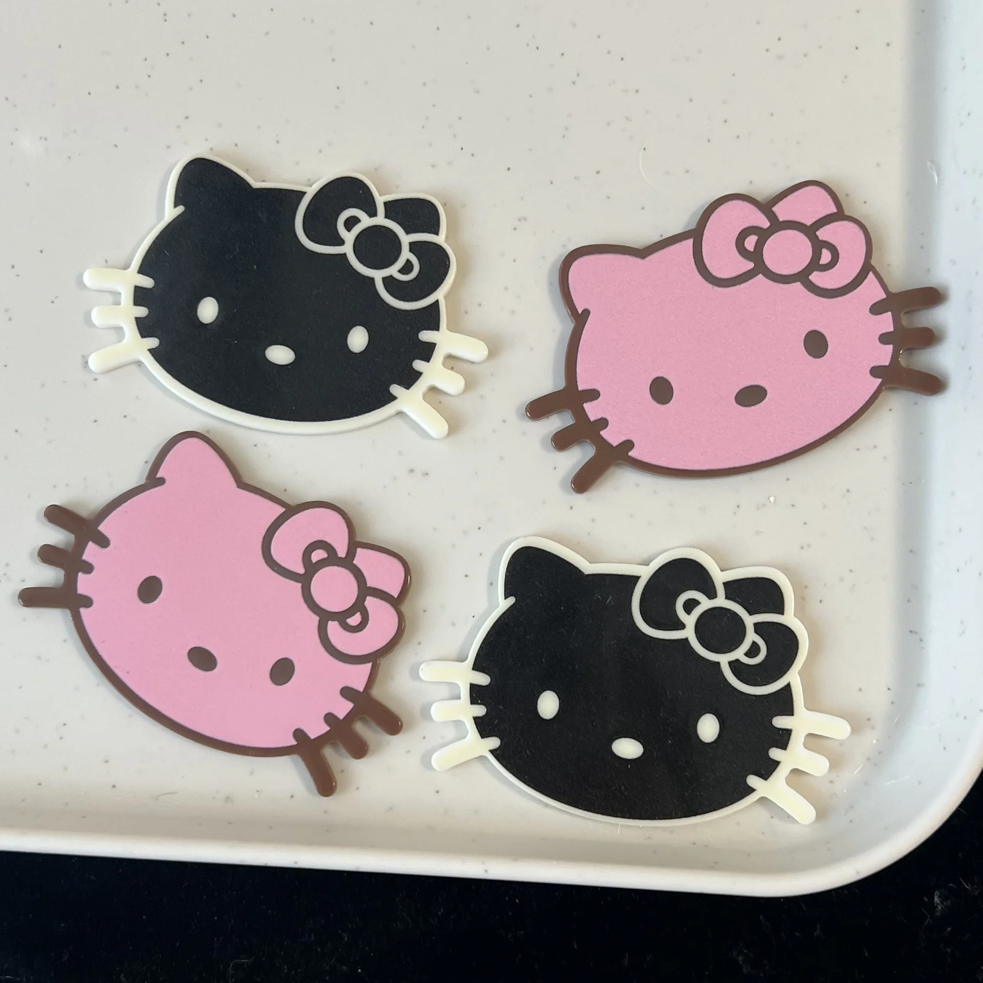 2 buah miniso sanrio seri hello kitty kartun akrilik cabochons flatback diy bahan kerajinan perhiasan membuat pesona