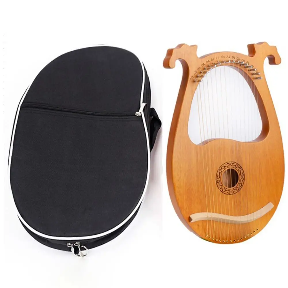 

Universal Lyre Harp Bag Waterproof 10/16/19 Strings Lyre Harp Handbags Zipper Portable Lyre Storage Bag Case School