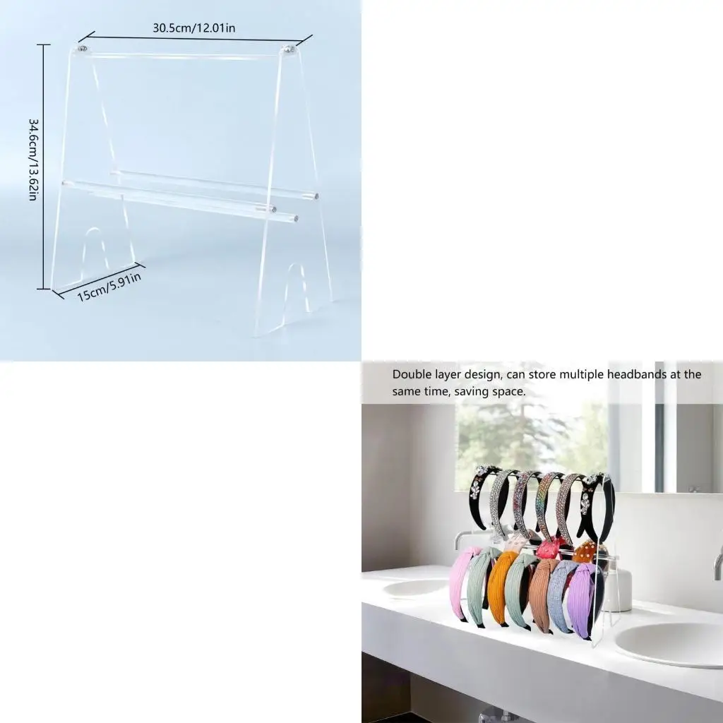 

Стильная стойка для хранения повязок на голову. Прочные акриловые органайзеры для аксессуаров для волос.