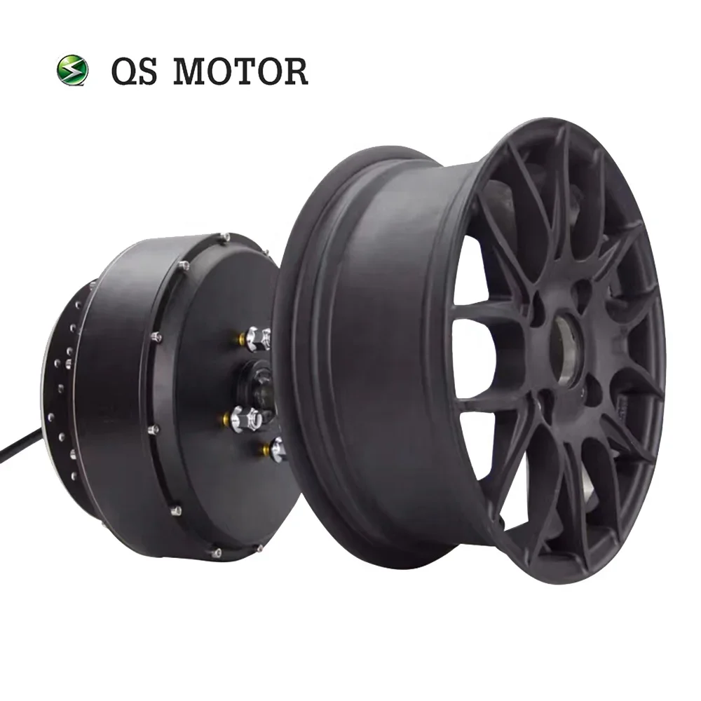 Una vendita di liquidazione Motore QS 12*5.0 pollici 5000W V4 96V 95kph Motore con mozzo in ruota ad albero singolo per moto elettrica E-tricycle