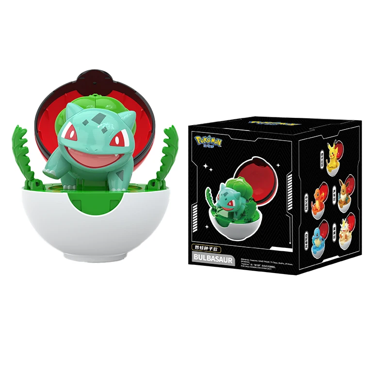 Pokemon Figur Bulbasaur Eevee Charmander Squirtle Pikachu Piplup Cubone Mimikyu Jigglypuff Pokeball Spielzeug Ornament Puppe