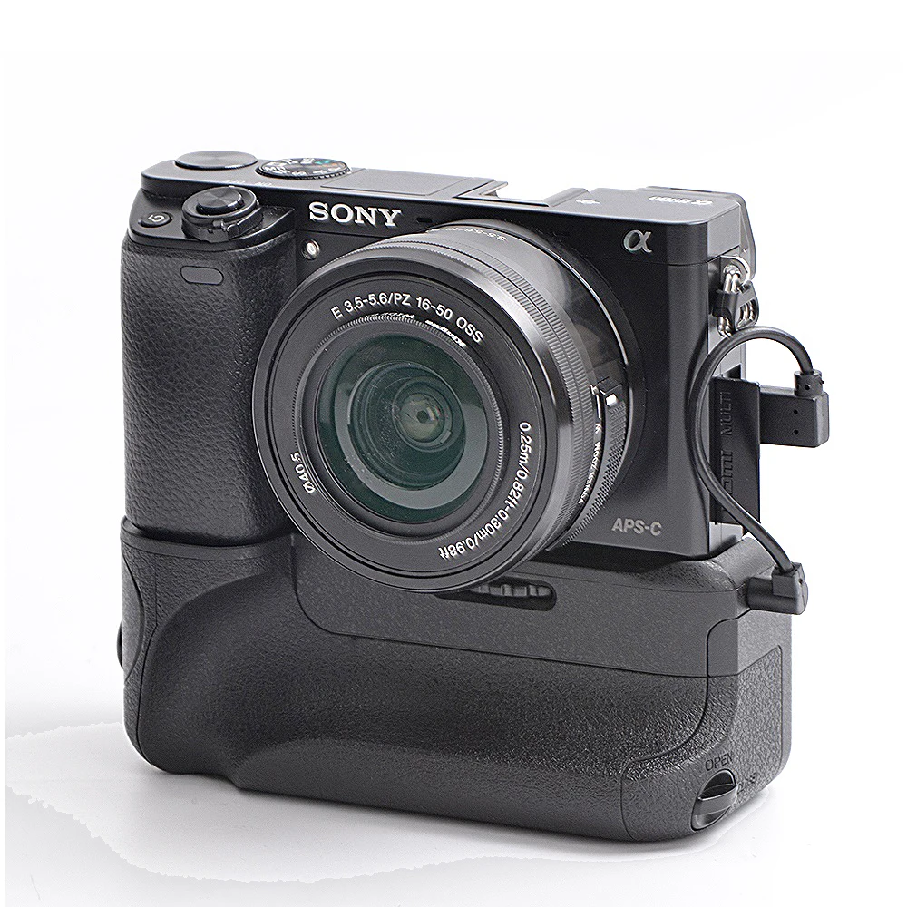 Mcoplus BG-A6300 Pro Vertical Battery Grip Holder with 2.4G Timed Remote Control for Sony A6300 A6000 A6400 A6100 Camera
