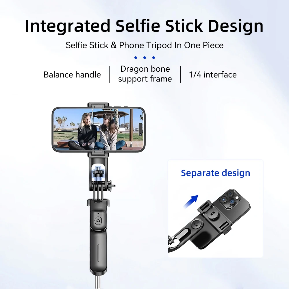67in F16 Bluetooth Selfie Stick Tripod - Wireless Extendable Phone Holder with 1/4" Screw for Smartphone/Camera/Vlog