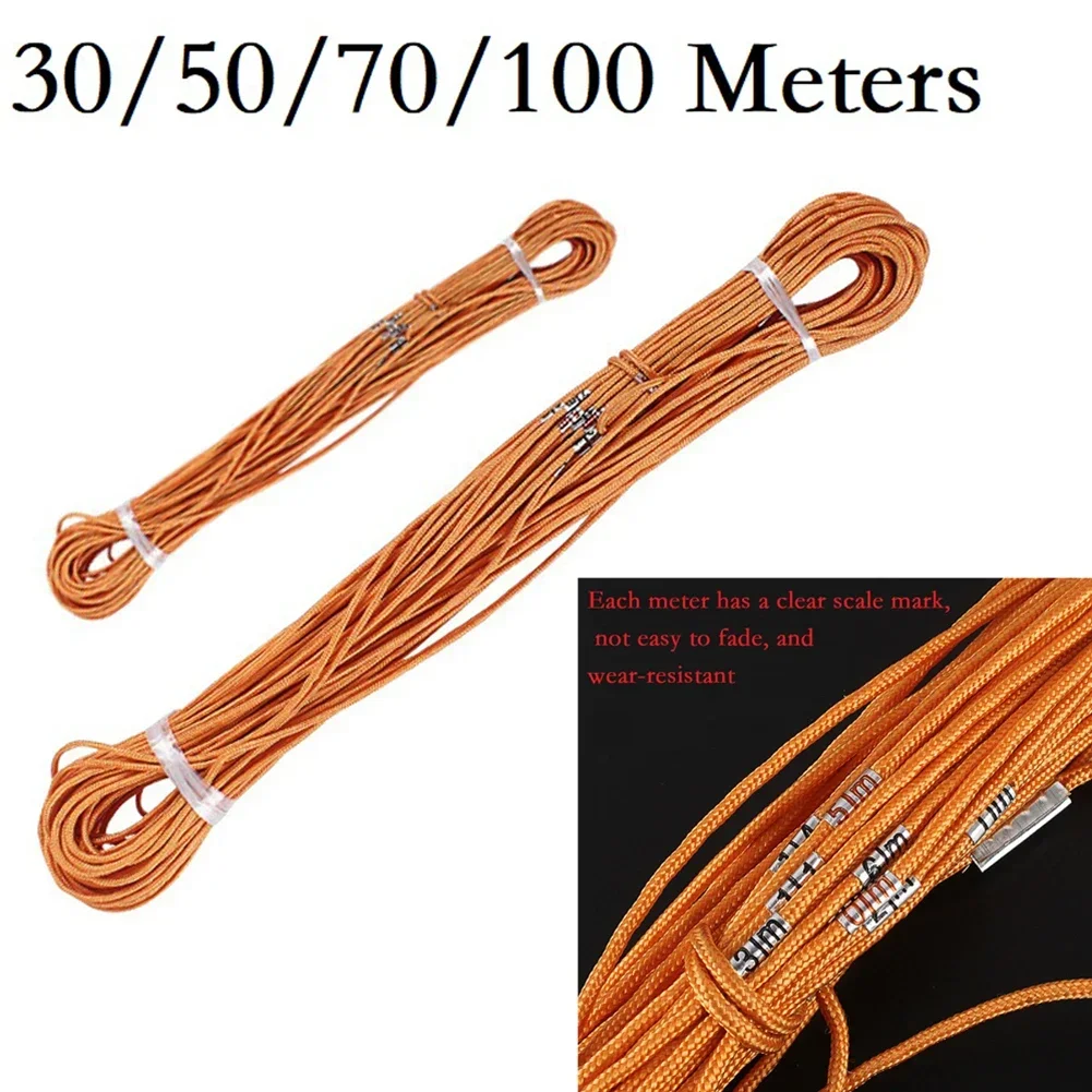 30/50/70/100Meters Nylon Measuring Rope For Construction Engineering Exploration Nylon Material Measuring Ropes