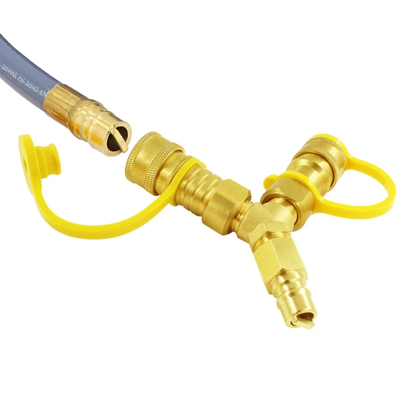 Conector rápido de Gas Natural tipo 3/8, conector en forma de Y adecuado para hornos/hornos de Pizza