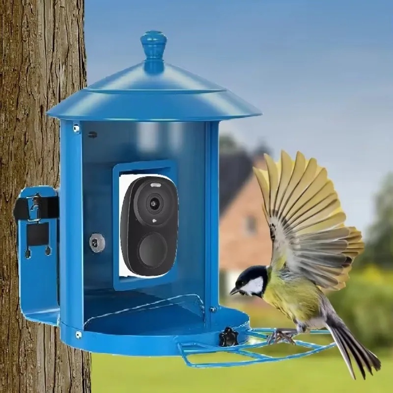 

2K Bird Feeder Camera With Wide View Angle and Solar Energy for Crystal Clear Bird Watching Experience Bird Feeder Camera