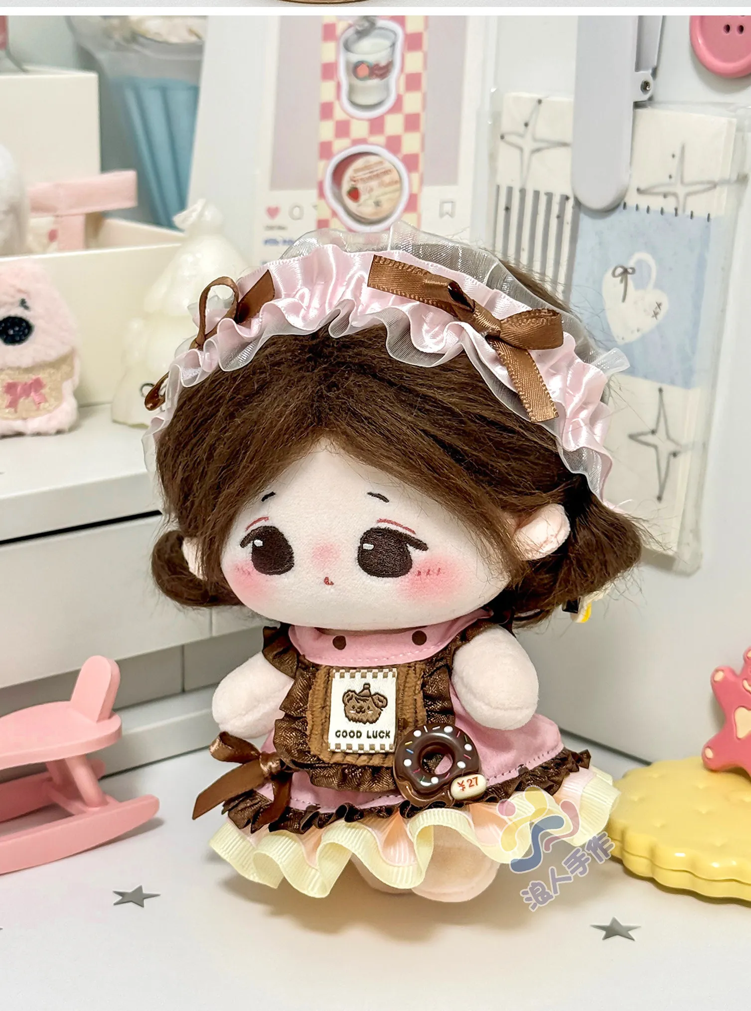 10cm Cotton Doll Clothes Mint Chocolate Strawberry Cake Series Skirt Macaron Color Palette No Attribute Clothing