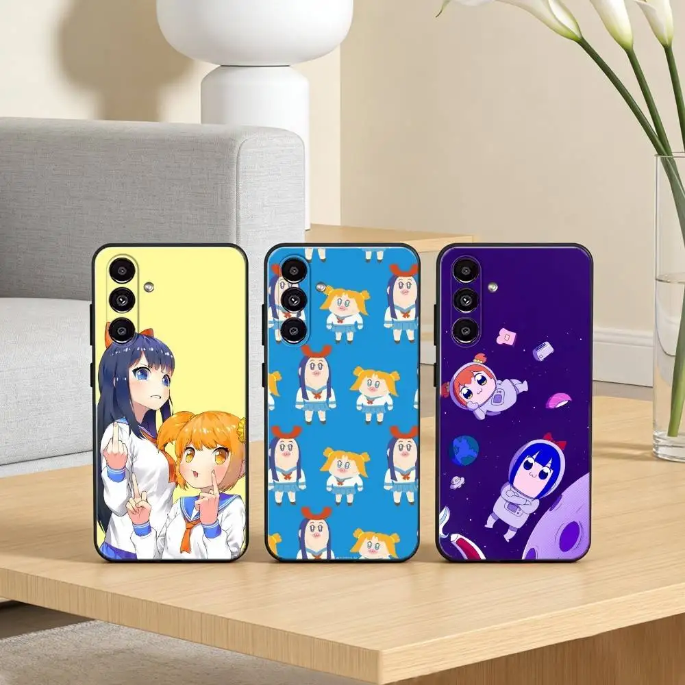 P-Popuko And P-Pipimi Phone Case For Samsung Galaxy A20,21s,22,31,32,52,53,72,73,80,91 Soft Black Shell