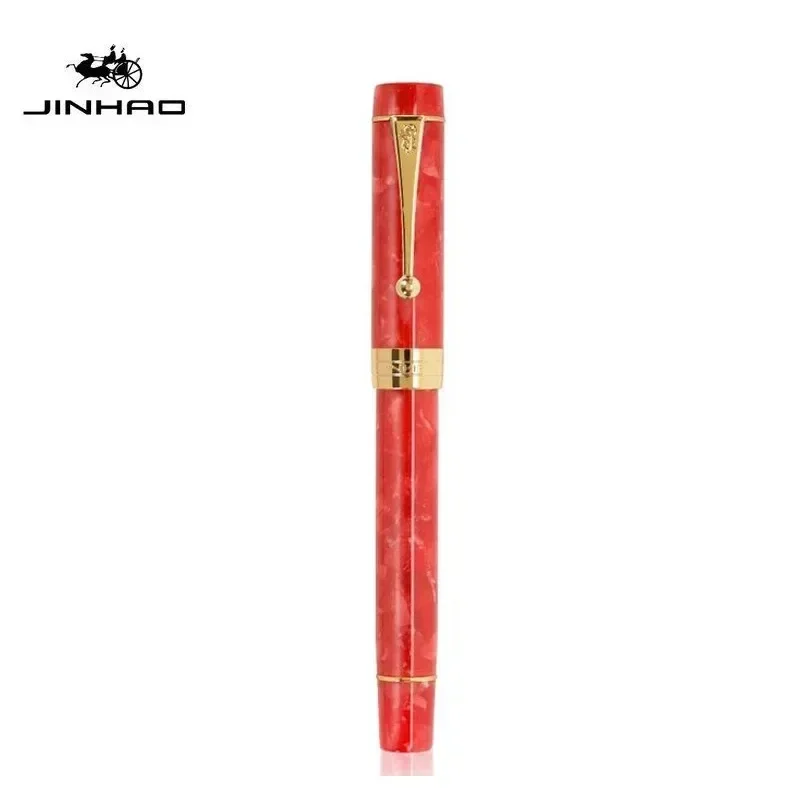 Imagem -06 - Jinhao Centennial Resin Fountain Pen Clipe de Ouro f ef m Nib Escrita Negócios Escritório Material Escolar Papelaria pk 9019 82 9013 100