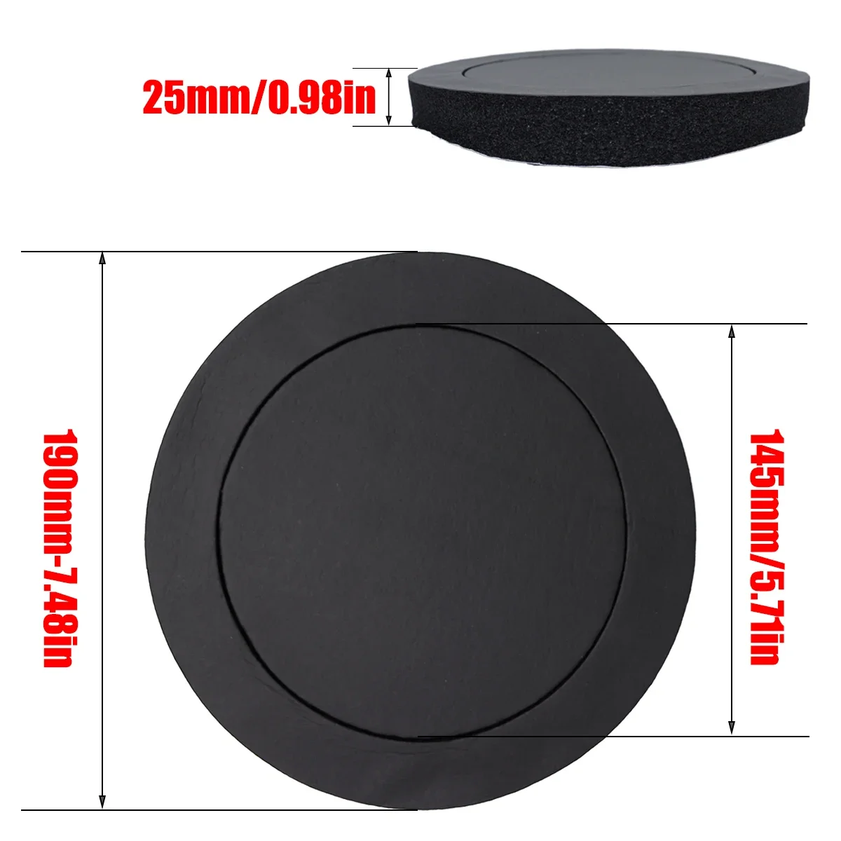 6.5” For Universal Speaker Ring Bass Sound Insulation Cotton Self Adhesive Kit SoundSkins Car Replacement Accessories Styling