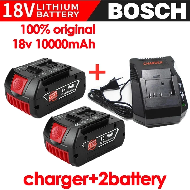 

For BOSCH Authentic 18V 10AH LITHIUM-ION BATTERY GBA 18V 10AH Professional GBA GSR GSB BAT618 BAT609 With indicator light