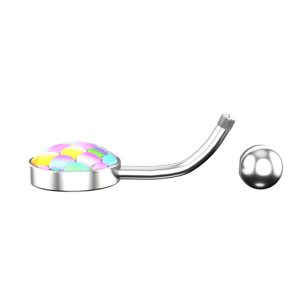 3-6 Teile/los Chirurgenstahl Kristall Bauchnabelpiercing Set 14G Schlange Perle Herz Bauchnabelpiercing Nombril Umbigo Bulk Nabelringe – Detail 13