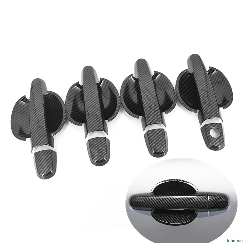 

Chrome Carbon Fiber Car Door Handle Cover Bowl Trim For Toyota Allion Premio T240 2001- 2006 Styling Accessories