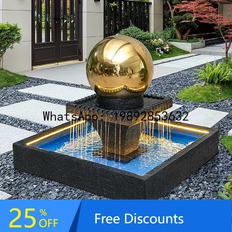 YFY Feng Shui Wheel Decoration Office Wealth-Attracting Flowing Water Ornament Circulating Water Fortune Ball