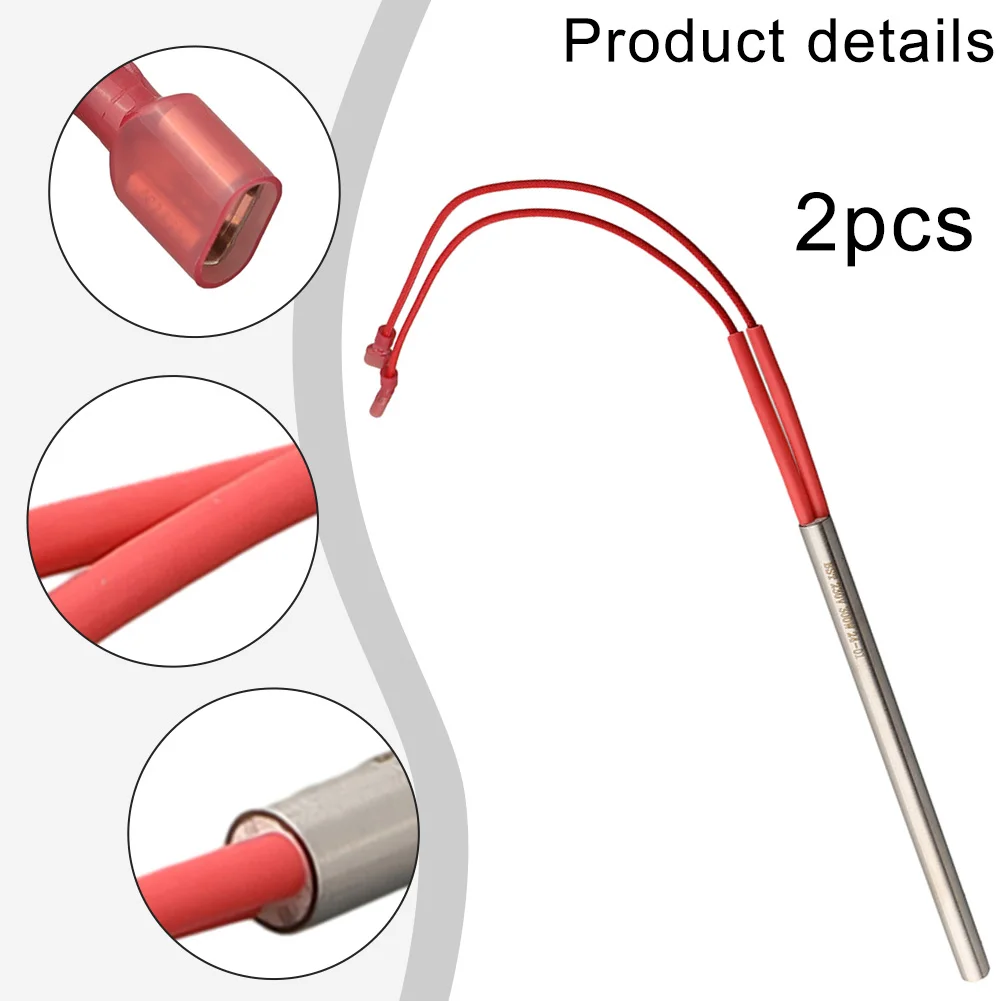 벽난로 그릴 스토브용 히팅 로드 교체용 핫로드 점화기, 스테인레스 스틸 300W 230V 점화기, 핫로드 도구, 2 개