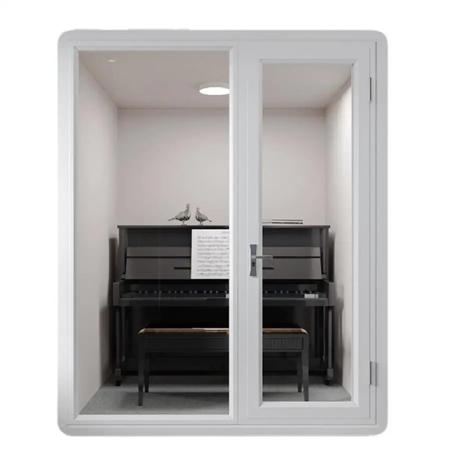 Cymdin Prefabricated Movable Soundproof Compartment Workstation Telephone Booth Office Mobile Piano Room Study