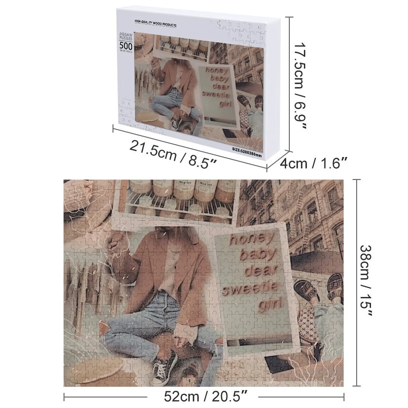 ヴィンテージスクラップブックコラージュ # 2 ジグソーパズル 子供用ジグソーパズル 大人用木製ジグソーパズル パズル