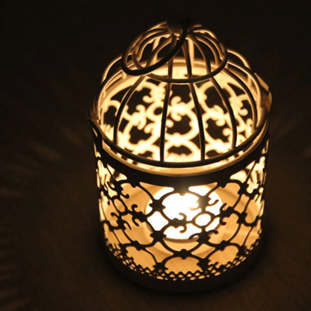 

Iron Birdcage Holder Golden Hanging Lantern for Wedding Tabletop Party Decoration Romantic Lantern