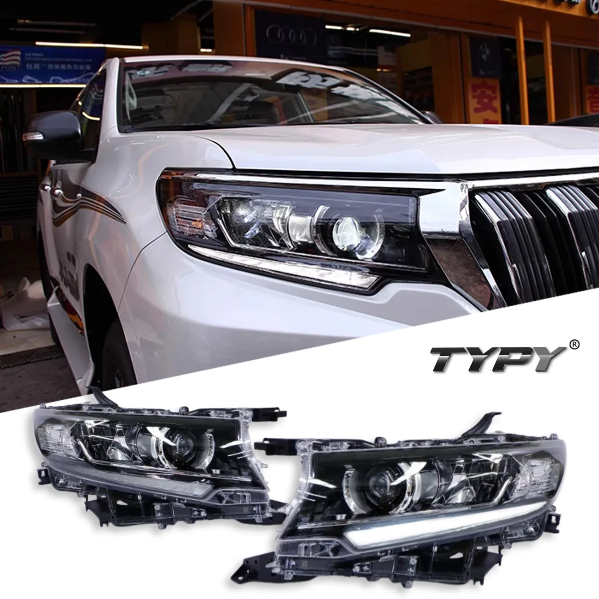 

TYPY Car For Toyota Prado 2018-2023 Headlight Upgrade Modified to New DRL Dynamic Turn Signal LED Headlight Auto Accessories