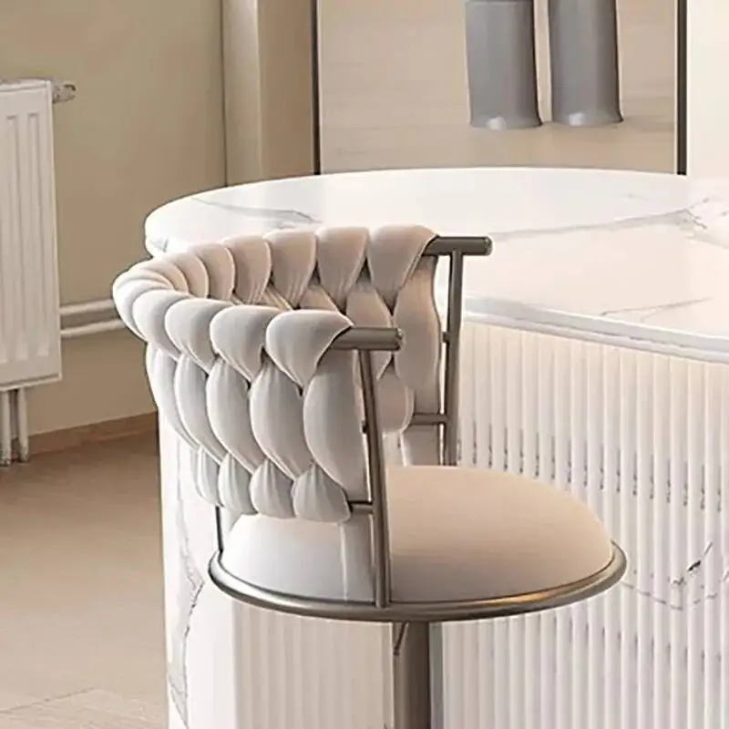 Regulowany Wysokość Krzesło Barowe w Stylu Nordyckim Nowoczesne Luksusowe Premium Wygodne Krzesło Barowe Do Salonu Taborety Barowe Meble