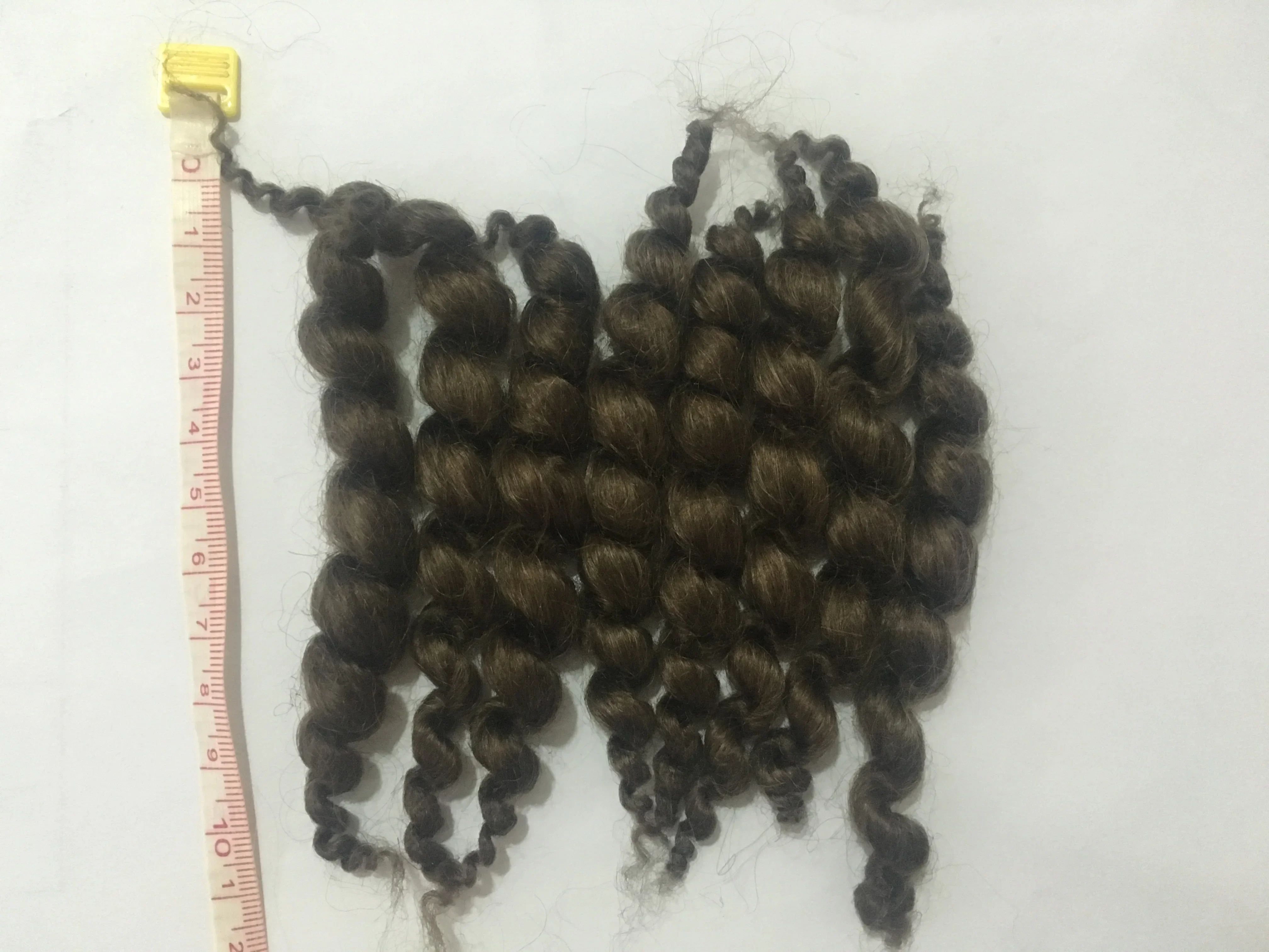 Reborn Doll Supplies Premium Curly Dark Brown Mohair Soft Reborn Baby Doll Accessories